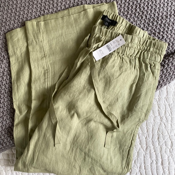 J. Crew Pants - NEW WITH TAGS**** WOMENS JCrew green linen pants